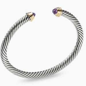 David Yurman Cable Bracelet with Amethyst